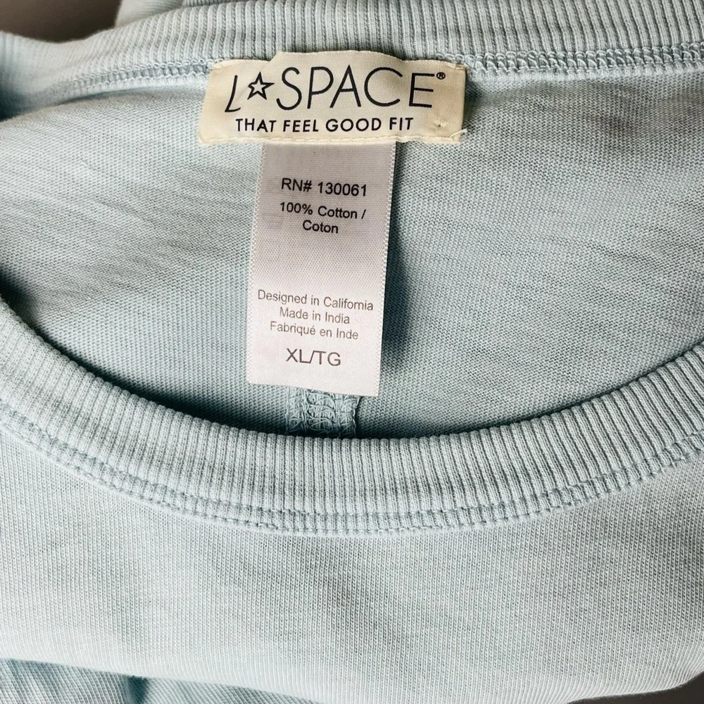 L*Space Seaview Sleeveless Mini Dress Front Twist Soft Jersey Sky Blue Size XL - Picture 8 of 15
